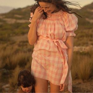 LN DÔEN Sureau Dress in Rosette Gingham, XS